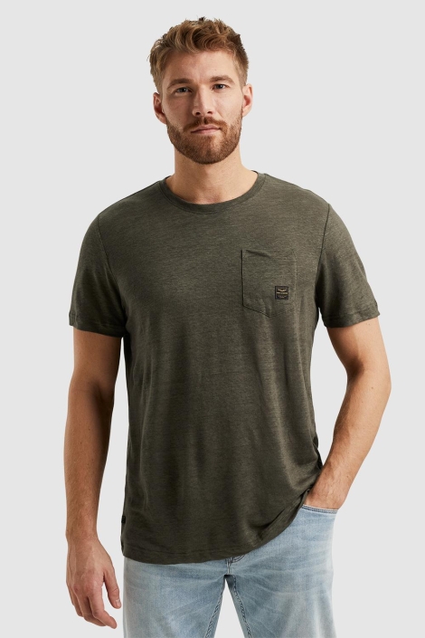 PME legend short sleeve r-neck linen jersey